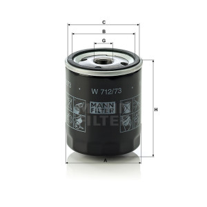 Фильтр масляный MANN-FILTER W 712/73